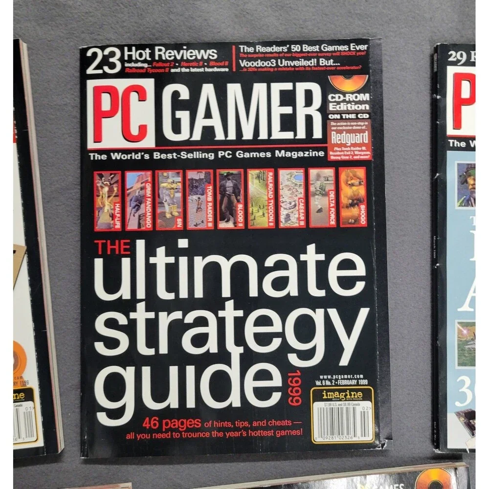 1999 PC Gamer Magazines Lot 90s Video Games Lot of 11 Jan - Dec